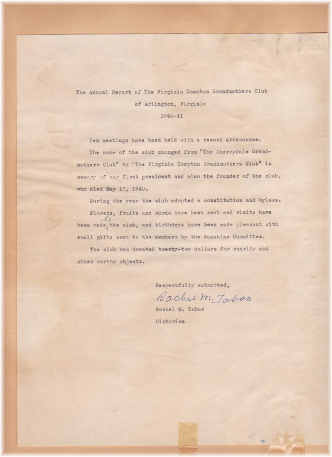 report 1940 1941 rachel tabor change t virginia compton