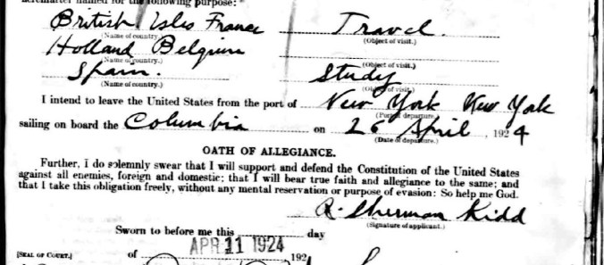 copy of reginald kidd passport