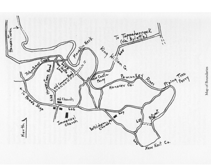 pamunkey manskin map with pinpoints