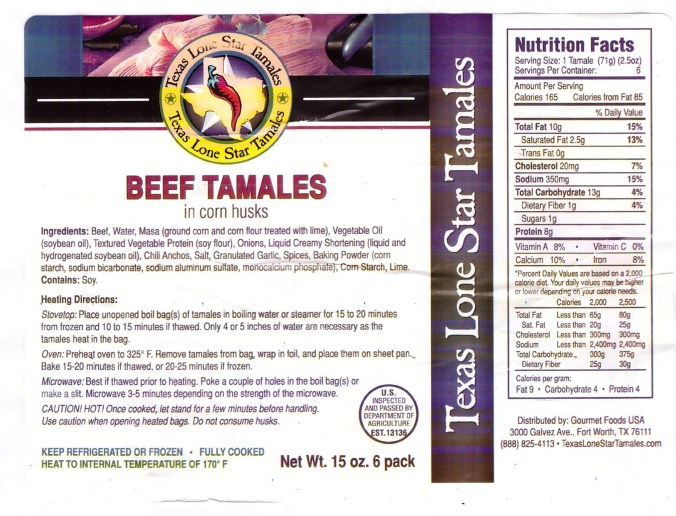 lone star tamales