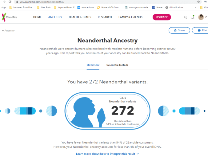 1 cherie neanderthal variants 23andme